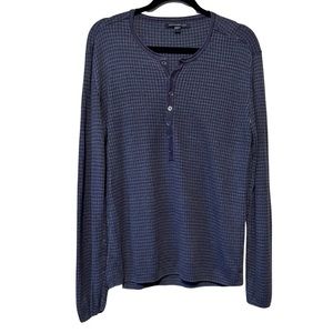 John Varvatos 100% Linen Ribbed Henley Sweater